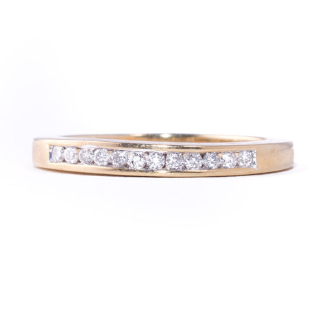 10K Yellow Gold 3.70 gms Diamond 0.25 Carats Wedding Ring