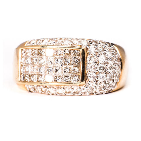 14K Yellow Gold 6.93 gms Diamond 0.50 Carats PR 1.15 Carats Diamond Ring