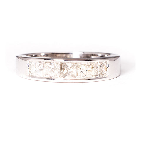 14K White 4.70 gms PR 1.00 Carats Wedding Ring