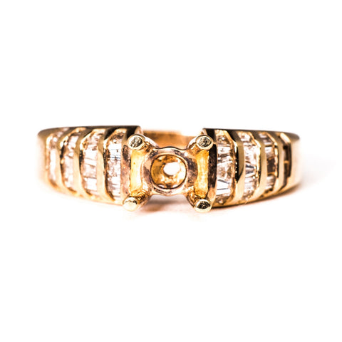 14K Yellow Gold 3.75 gms BG 0.50 Carats Wedding Ring