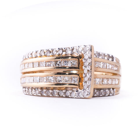 14K Yellow Gold 7.70 gms Diamond 0.75 Carats PR 0.85 Carats Wedding Ring