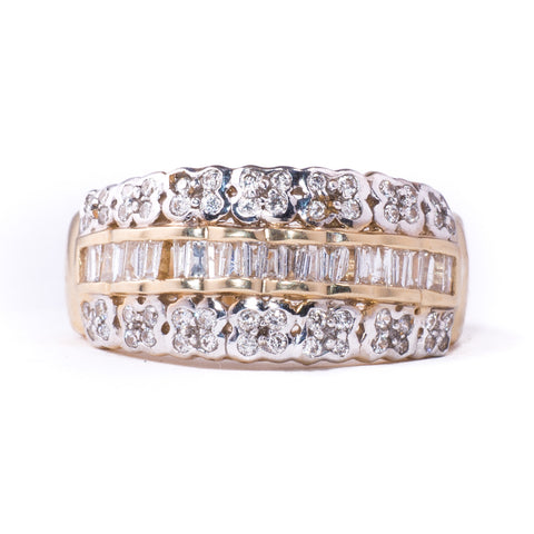 14K Yellow Gold 5.31 gms BG 1.00 Carats Diamond Ring