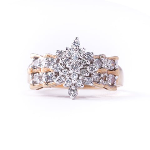 14K Yellow Gold 3.49 gms 0.50 Carats Diamond Ring