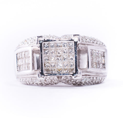 14K White 12.34 gms Diamond 0.50 Carats PR 1.50 Carats Wedding Ring